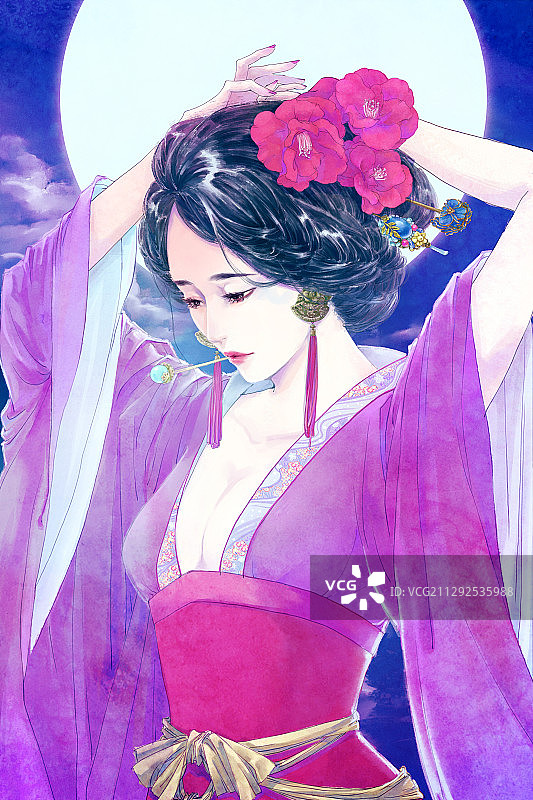 月下美人图片素材