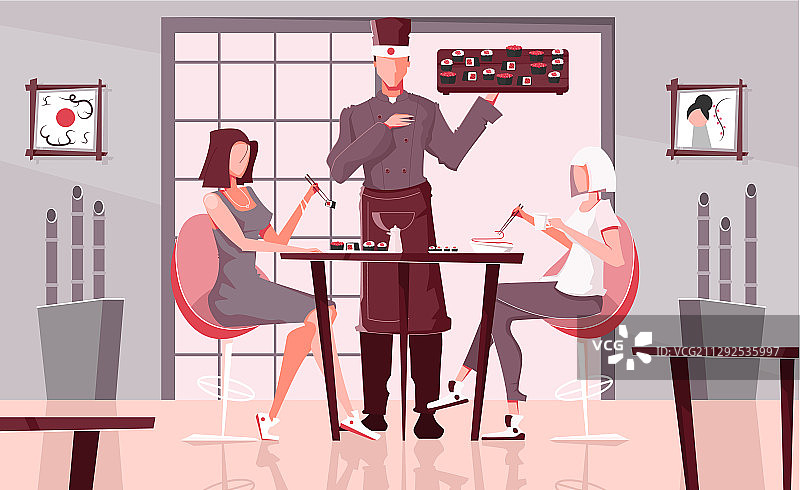 寿司店室内场景图片素材