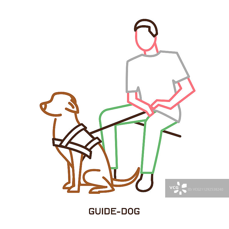 导盲犬标志图片素材