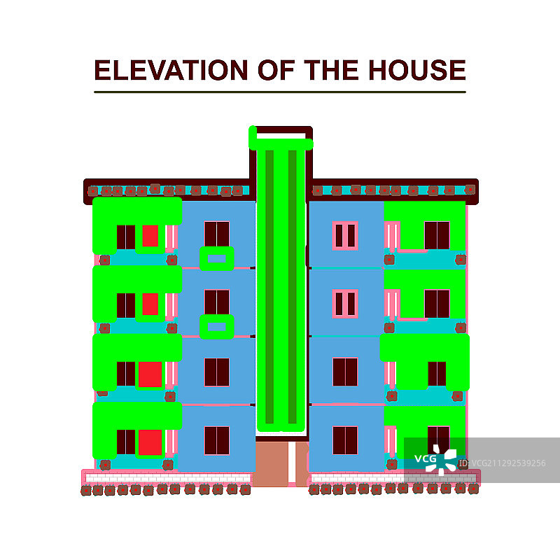 房屋立面图图片素材