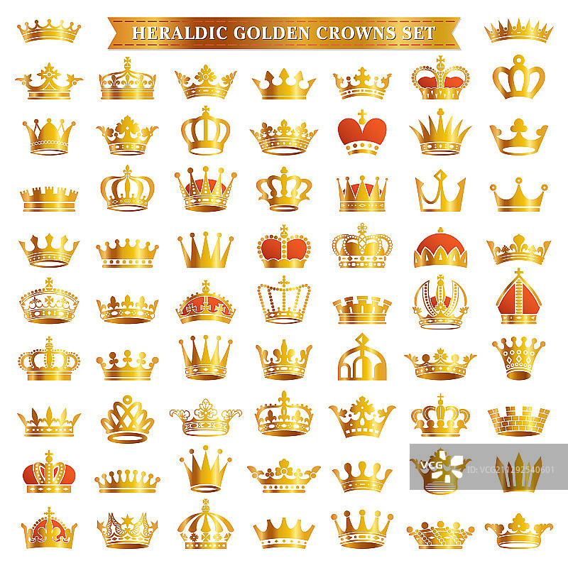 金色皇冠图标大合集图片素材
