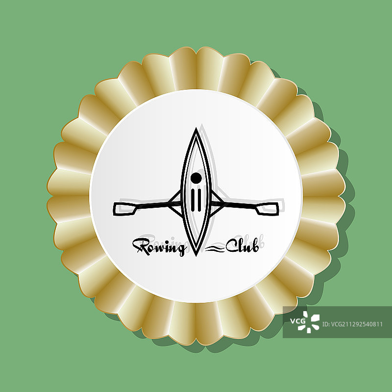 白色背景上的赛艇黑色logo图片素材