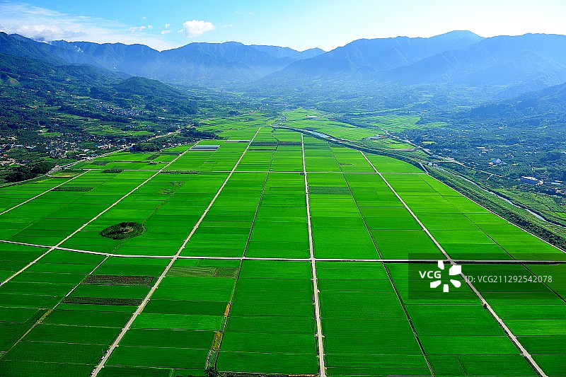 韩国河东航拍图片素材