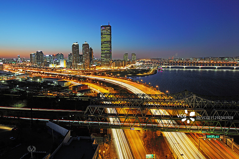 韩国首尔夜景图片素材