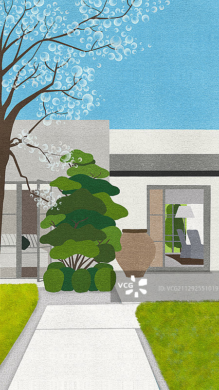 花园背景图片素材