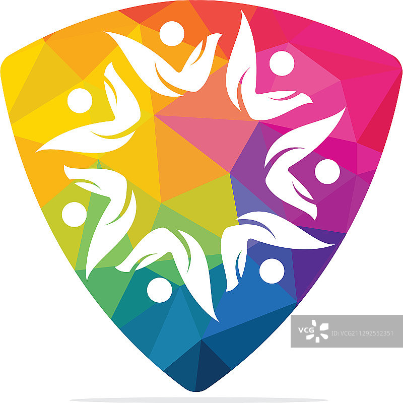 社区抽象logo快乐的人logo图片素材