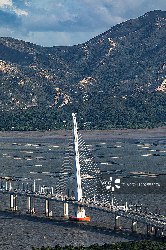 港珠澳大桥桥隧工程海平面图片素材