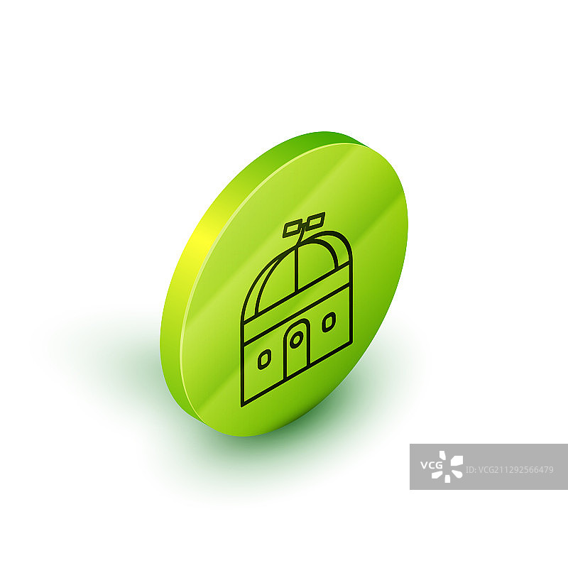 2.5D线条天文台图标图片素材