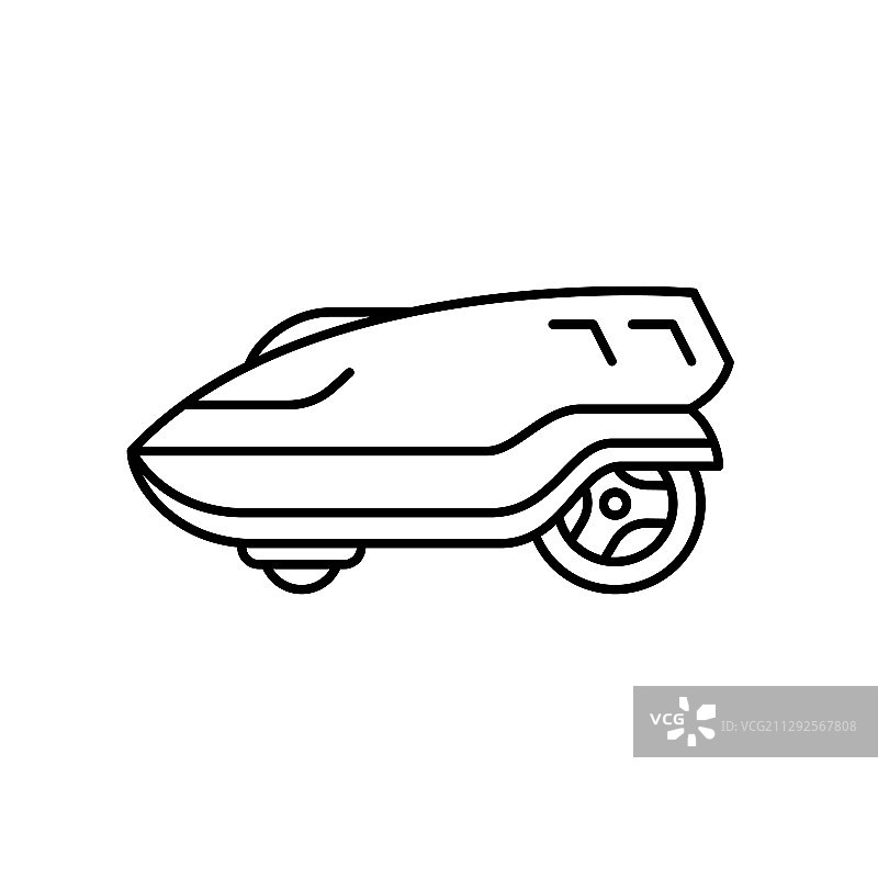 割草机器人侧视图线条图片素材