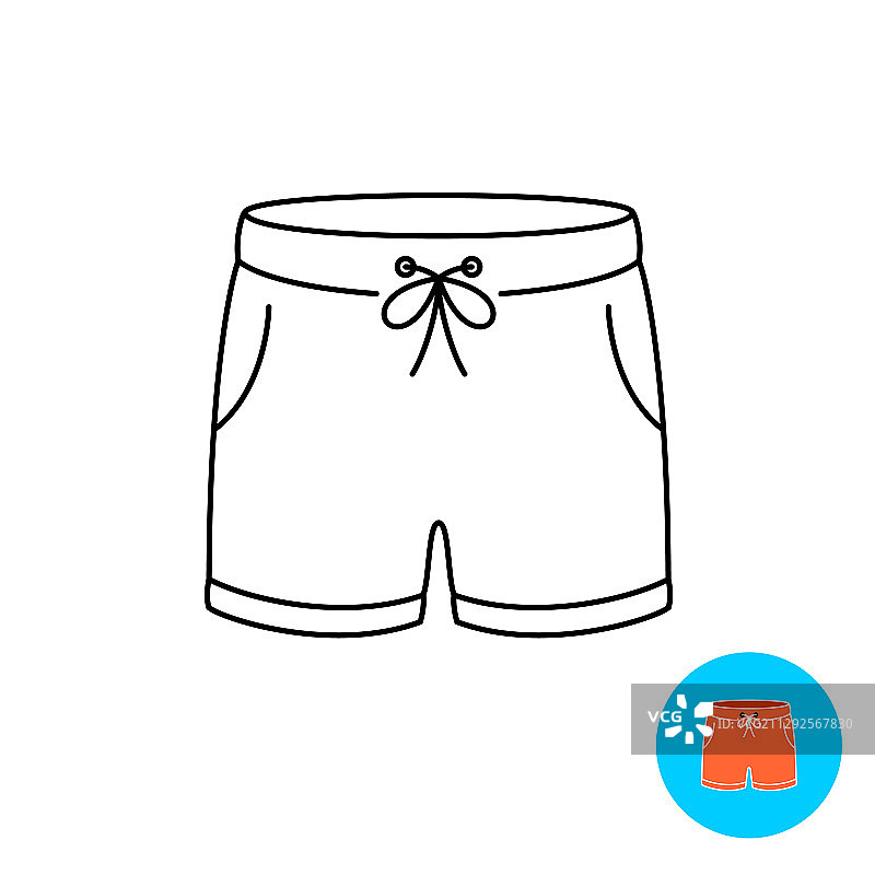 泳滩短裤图标：男士泳装图片素材