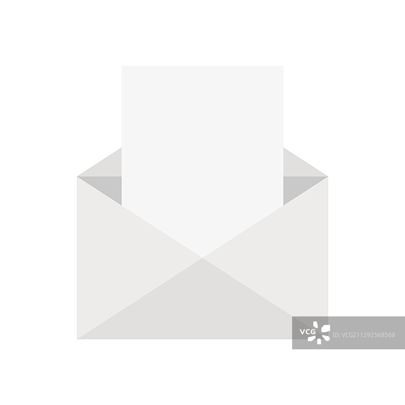 带有空白信件的卡通信封图片素材