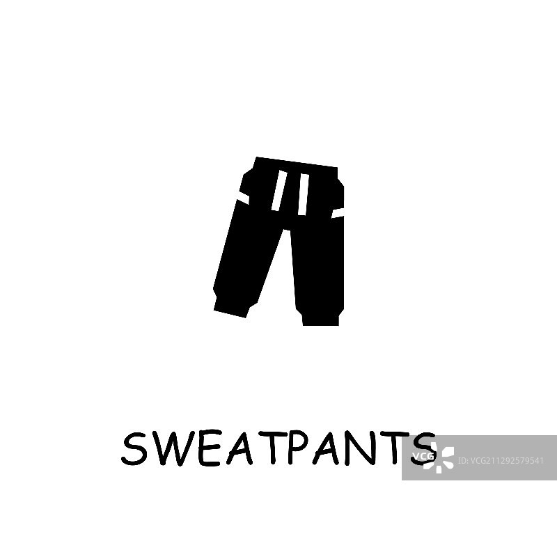 运动裤扁平图标图片素材