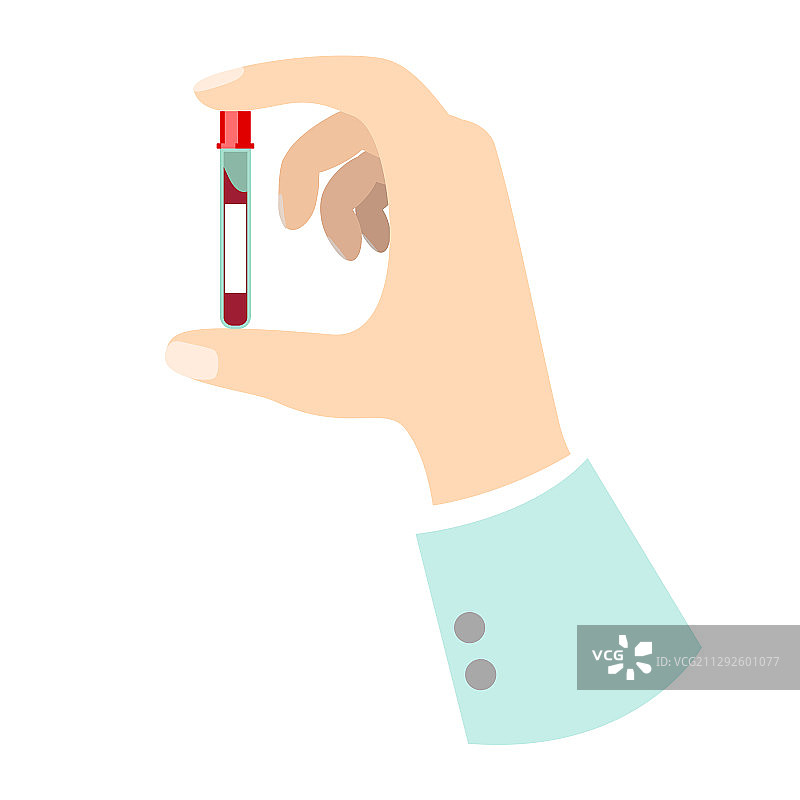 手持血液样本试管图片素材