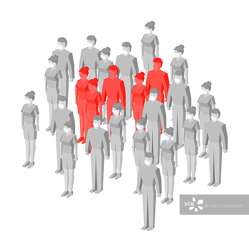 人群中的COVID-19疫情概念图片素材