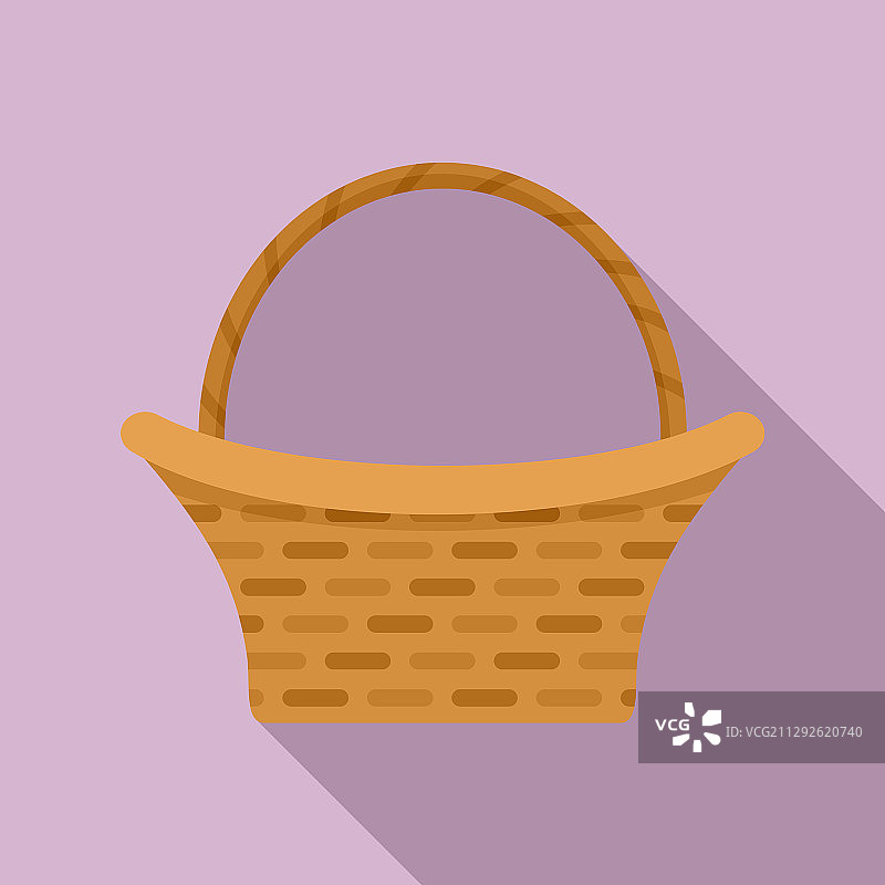 扁平风格的市场柳条图标图片素材