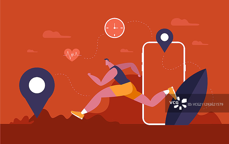 在公园跑步或慢跑的年轻人图片素材