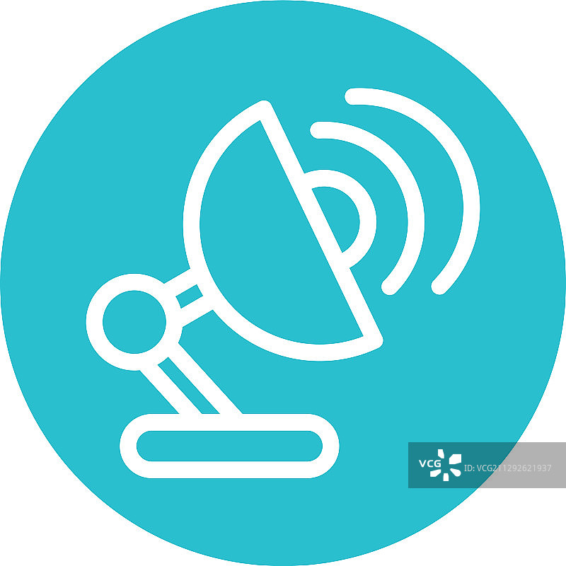 卫星天线传输模块扁平设计图片素材