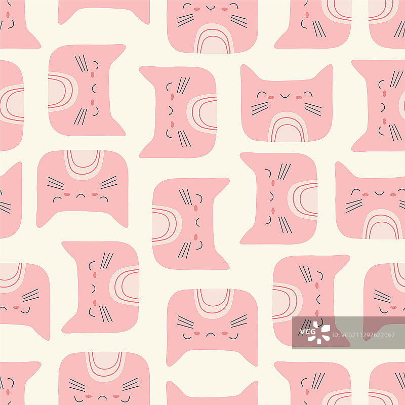 可爱卡通猫咪图案背景设计图片素材