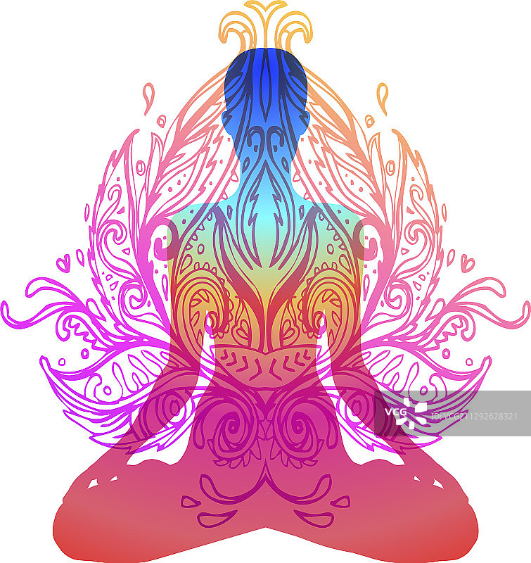 脉轮概念：内在爱、光与平静图片素材