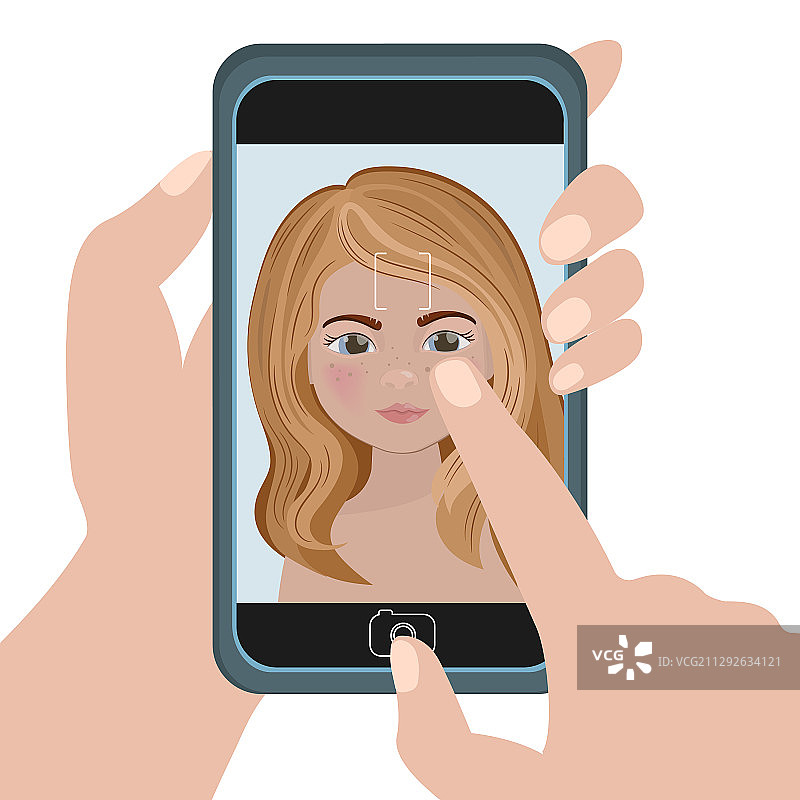 女性使用网络进行商务沟通插画图片素材