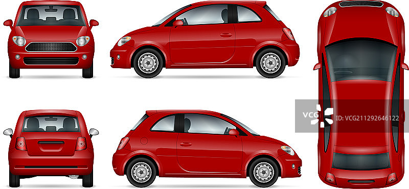 红色迷你汽车图片素材