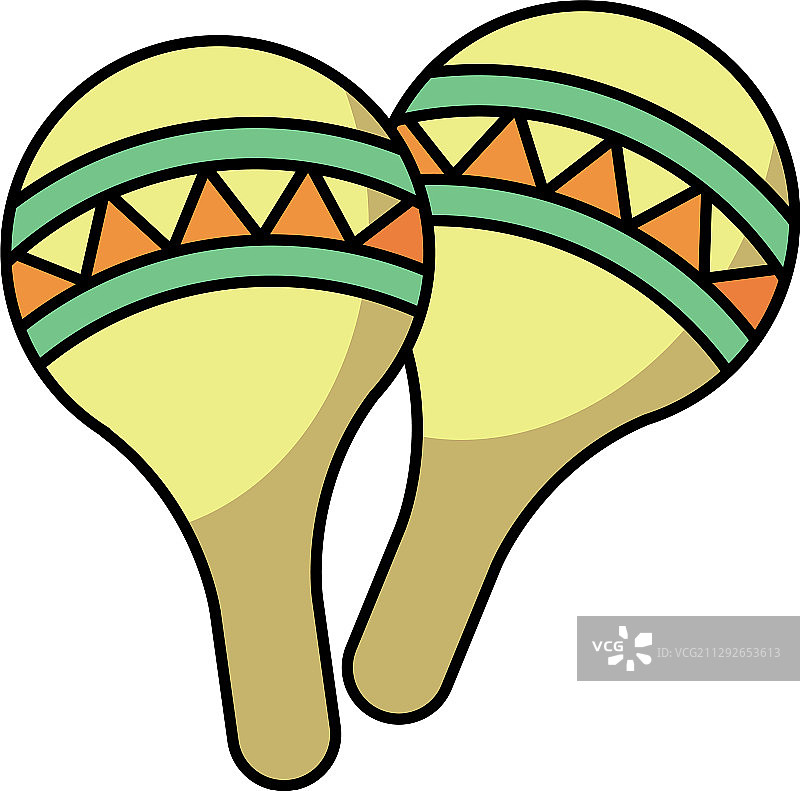 摇铃儿童玩具扁平风格图标图片素材