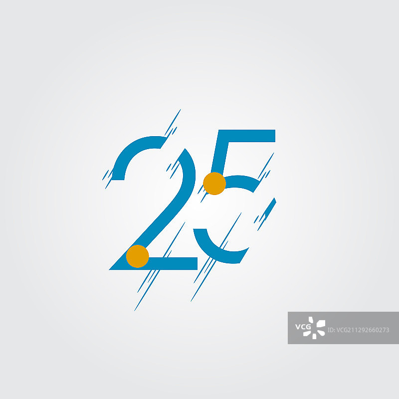 25周年蓝色数字banner图片素材