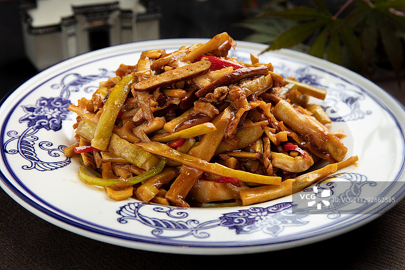 香干笋烧肉图片素材