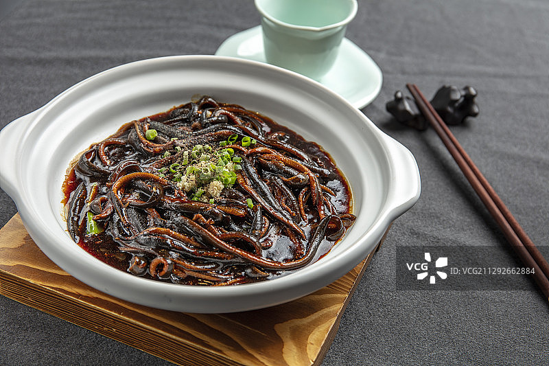 响油鳝丝图片素材