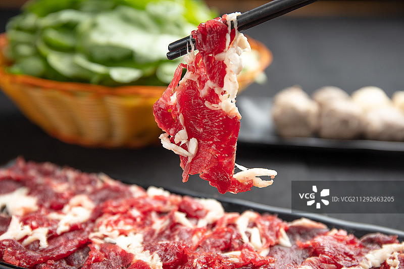 潮汕火锅吊龙肉图片素材