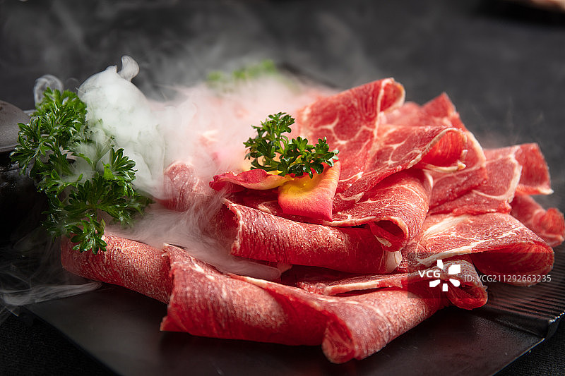 潮汕火锅肥牛肉卷图片素材