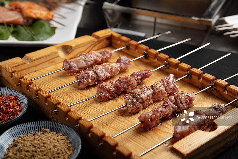 呼伦贝尔大草原羊肉串图片素材