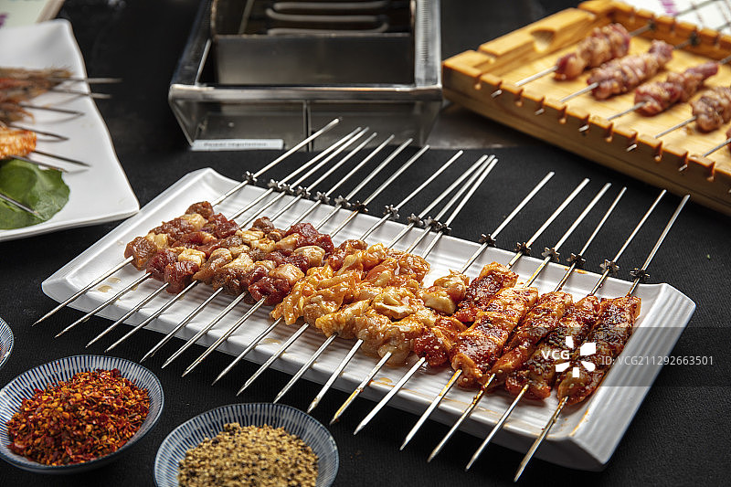 呼伦贝尔大草原羊肉串图片素材