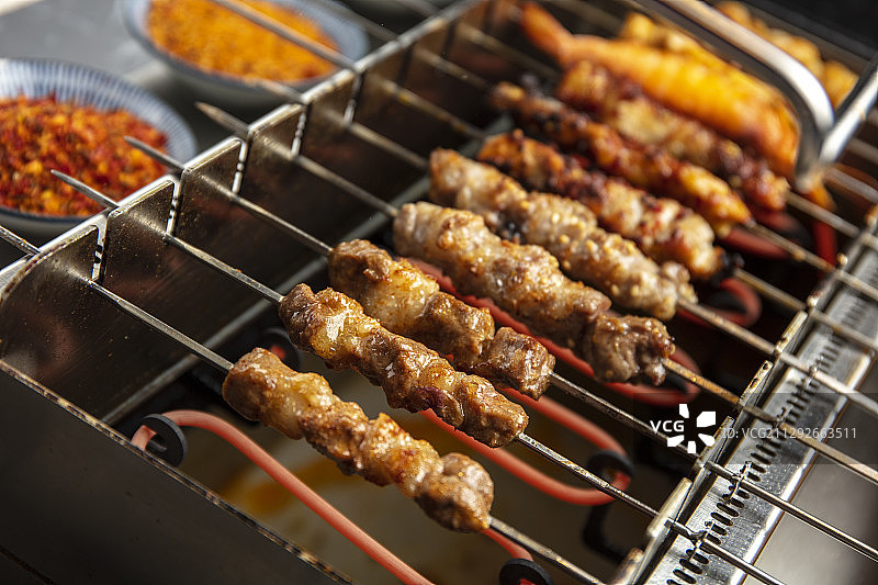 呼伦贝尔大草原羊肉串图片素材