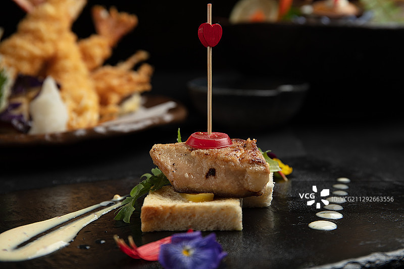 香煎法式鹅肝图片素材