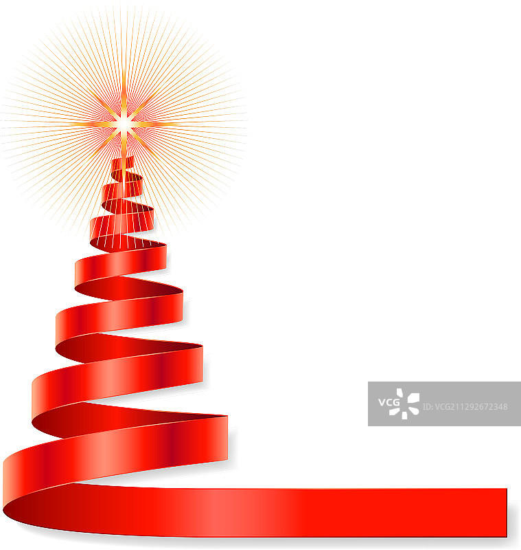 圣诞节彩带树图片素材