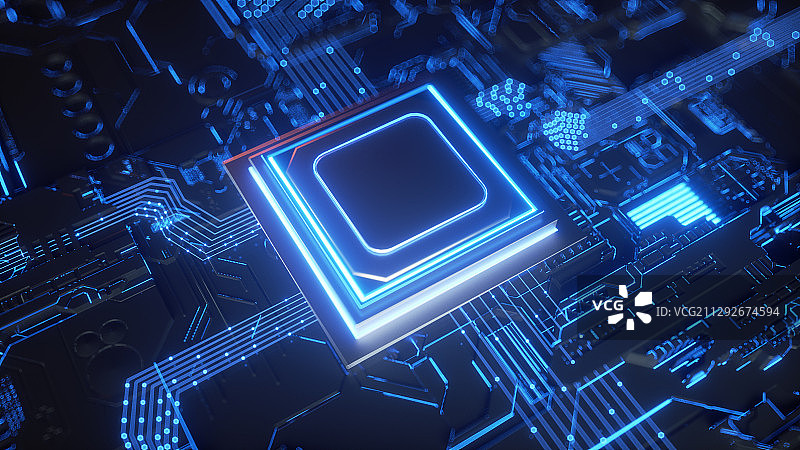 C4D科技芯片图片素材