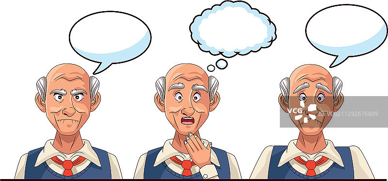 一群老爷爷角色图片素材