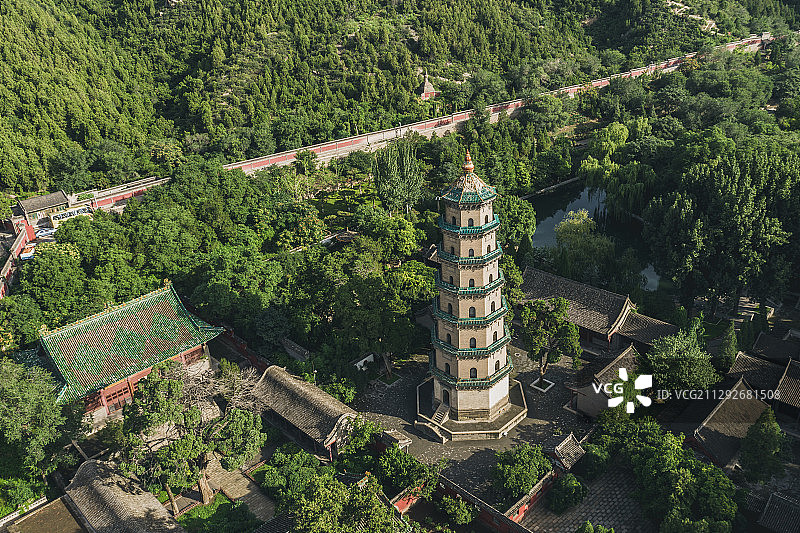 太原晋祠舍利生生塔图片素材