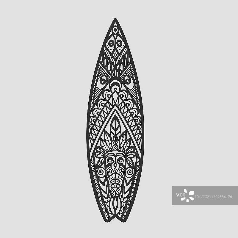 冲浪板装饰图形夏威夷冲浪板图片素材