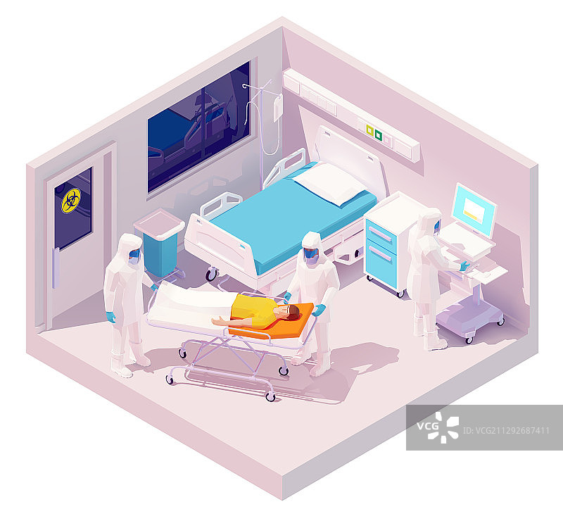 2.5D冠状病毒住院治疗图片素材