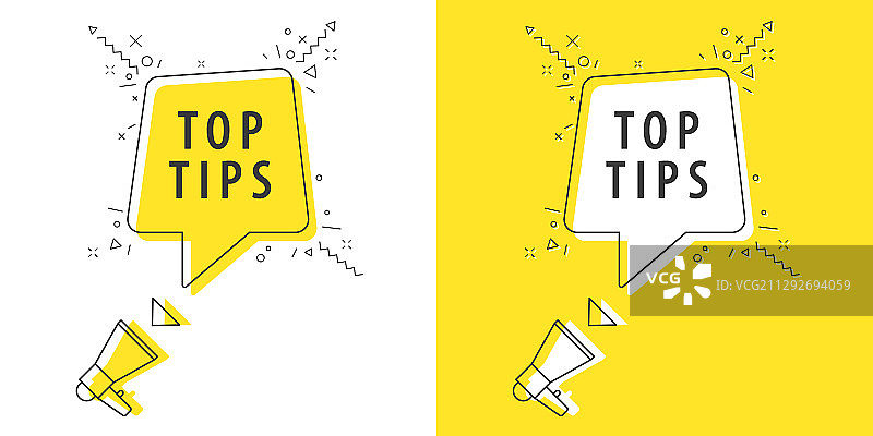 扬声器和热门提示标签图片素材