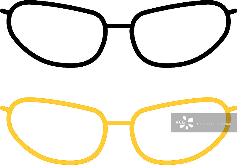白色背景下的眼镜特写图片素材
