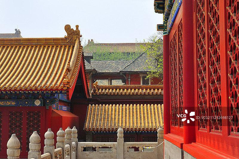 故宫里武英殿的隔扇窗与配殿图片素材