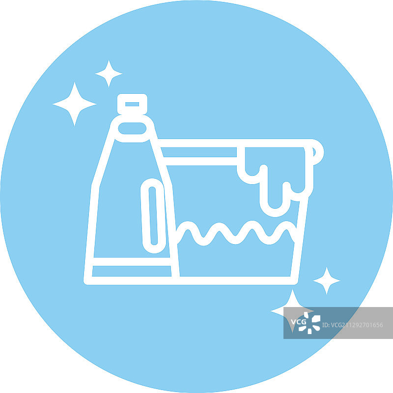 用清洁剂瓶清洁塑料盆图片素材