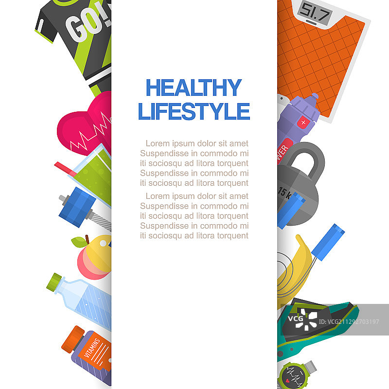 健康生活方式：健身与健康饮食图片素材