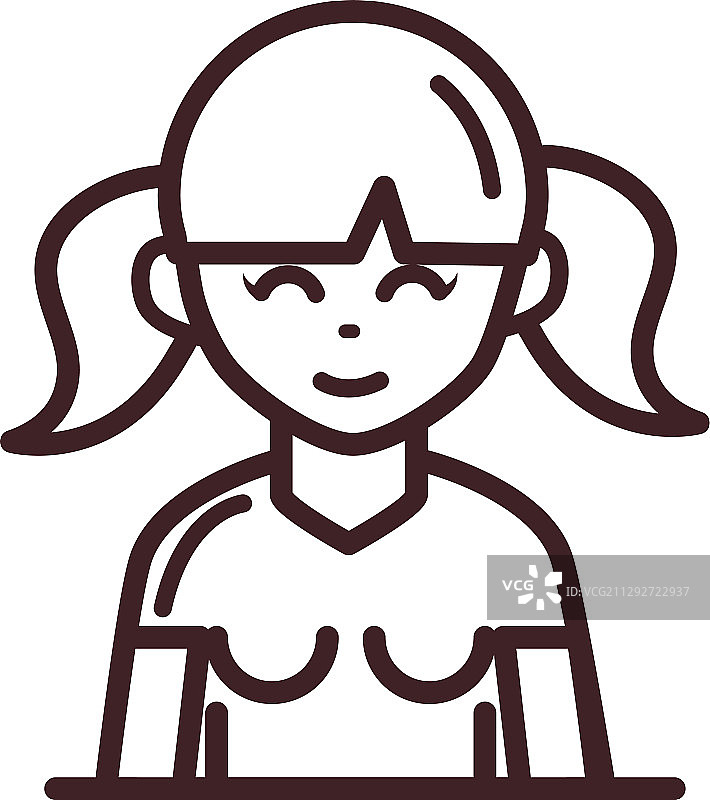 女性头像卡通人物画像图片素材