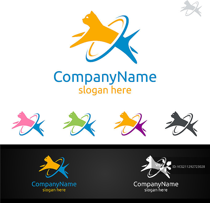 宠物店或爱狗人士猫咪logo图片素材