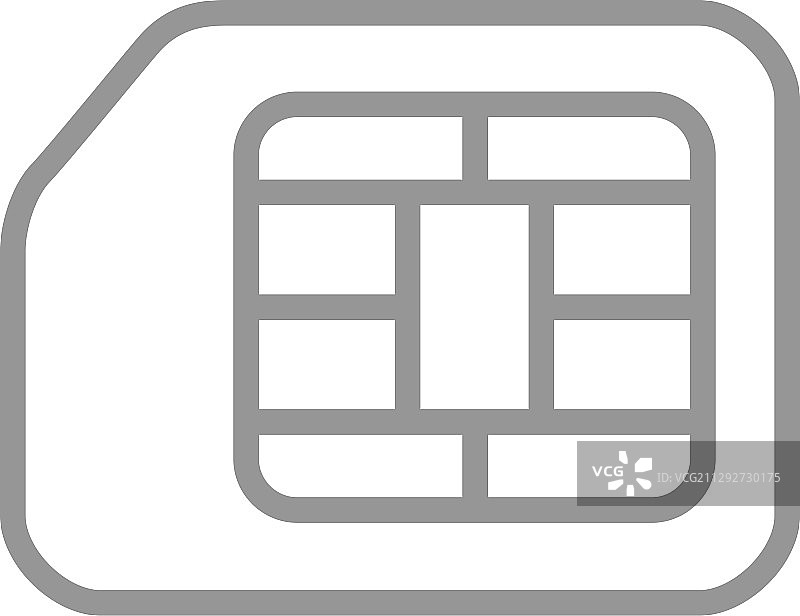 SIM卡线路图标移动插槽电话芯片符号图片素材