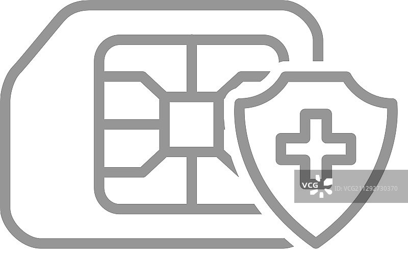 SIM卡保护线性图标移动插槽图片素材